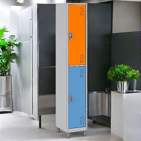 Roupeiro de Aço para Vestiário 2 Portas Grandes W3