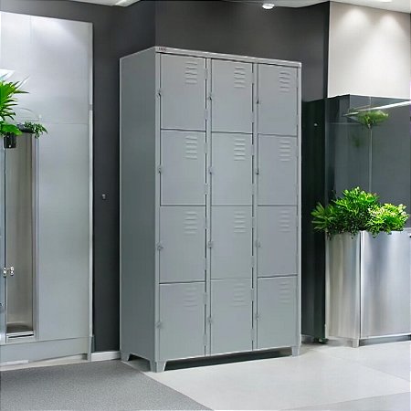 Roupeiro de Aço para Vestiário 12 Portas Pequenas FT