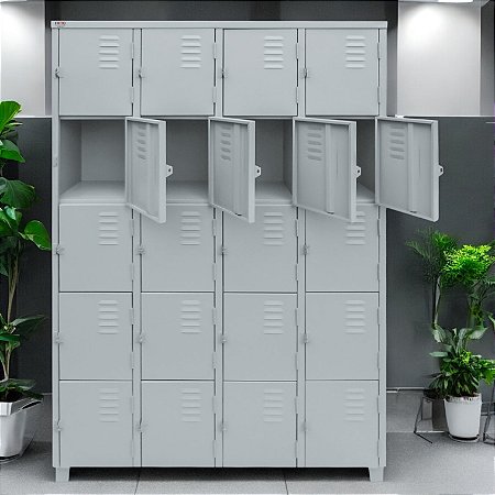 Roupeiro de Aço para Vestiário 20 Portas Pequenas FT