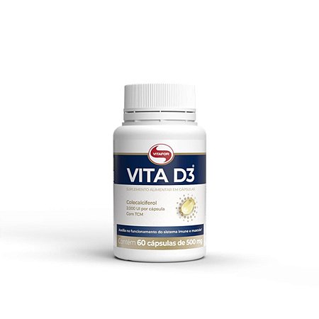 Vita D3 2000ui 60caps 500mg Vitamina D Vitafor