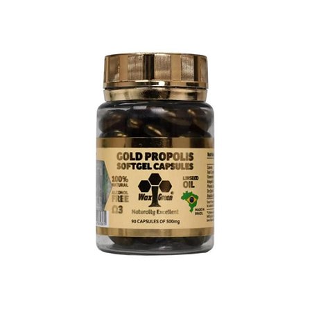Própolis Verde Gold 87% C/ Ômega 3 90 cápsulas 500mg - Wax
