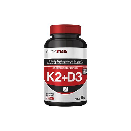 Vitamina K2 + D3 , 30 caps 500mg - CHAMAIS/CLINICMAIS