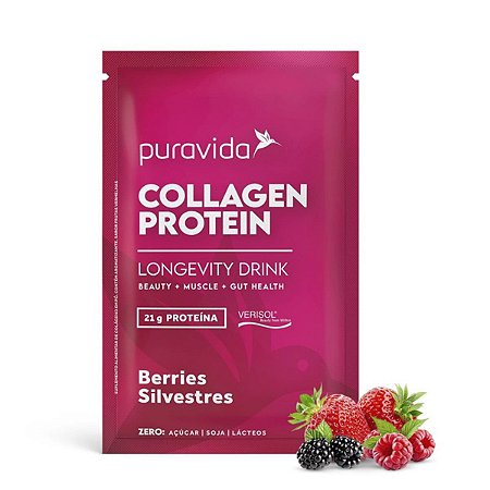 Collagen Protein Berries Silvestre Sache 2,5g Verisol + 21g Proteína 40g