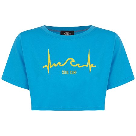 CROPPED SURF BEAT BLUE/YELLOW