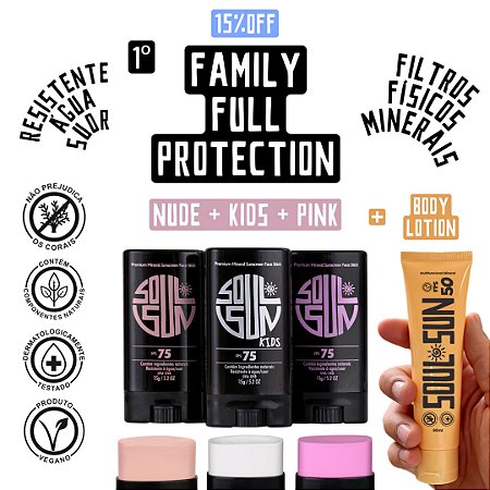 [FAMILY FULL PROTECTION] - NUDE 75 + KIDS 75 +  BODY 50 + PINK 75