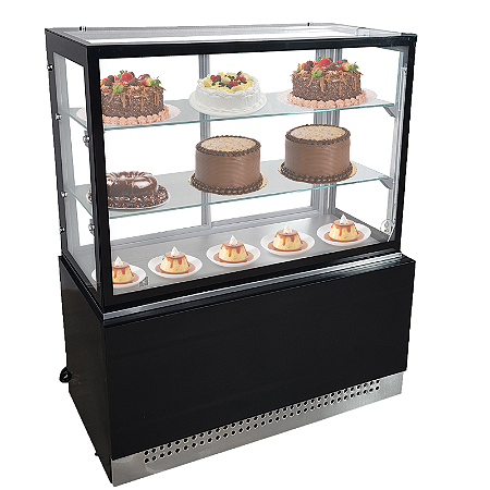Vitrine Refrigerada Linha Prime Preta 1,00 metro