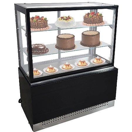 Vitrine Refrigerada Linha Prime Preta 1,00 metro