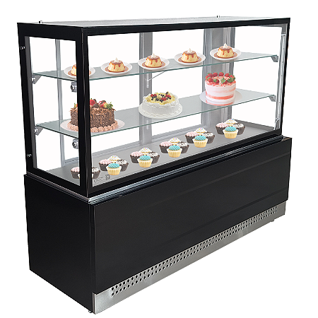Vitrine Refrigerada Linha Prime Preta 1,50 metros