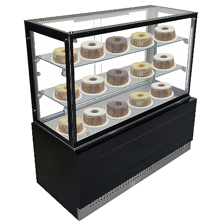 Vitrine Seca Linha Prime Preta 1,50 metro