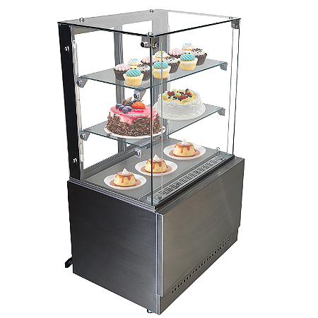 Vitrine refrigerada Retilínea Linha Glass Inox 0,70 Metros