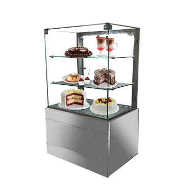 Vitrine refrigerada Retilínea Linha Glass Inox 0,70 Metros