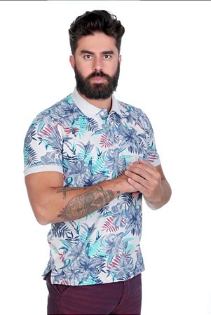 Camisa polo floral masculina cores Mescladas - É tendência: moda masculina  e moda para todos