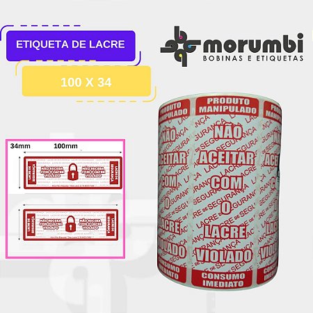Etiqueta Lacre para Delivery-100mm x 34mm