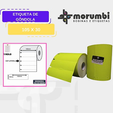 Etiqueta de Gôndola 105x30 SEM COLA