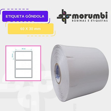 Etiqueta de Gôndola 60x30 SEM COLA