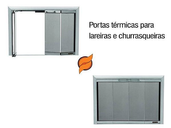 Portas Para Churrasqueiras Em Vidro Temperado 4mm Sanfonada