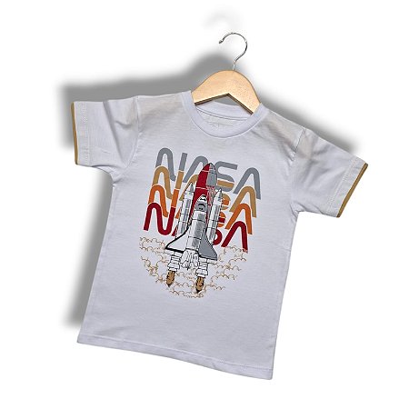 Camisa de Malha Manga Curta Lançamento NASA