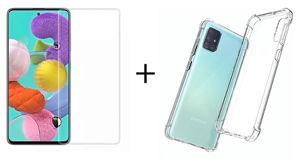 Capa Para Celular Anti Impacto Transparente A51 + Película de Vidro - Rei  dos importados br
