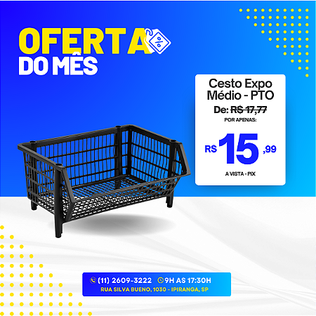 Cesto Expositor Empilhável Médio