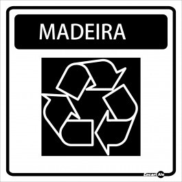 Adesivo Para Coleta Seletiva - Madeira