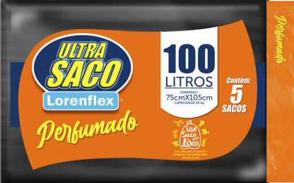 Super Saco de Lixo 100 Litros - 5 Unidades