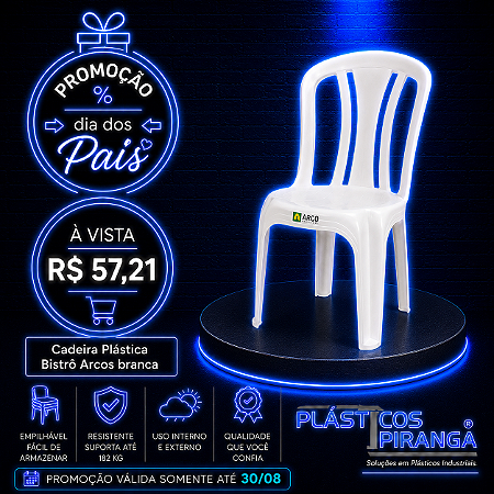 Cadeira Plástica Bistrô Arcos