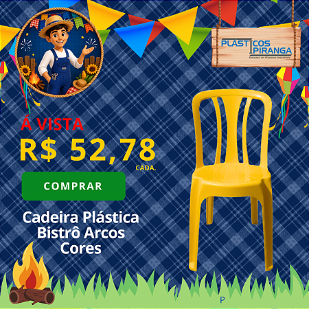 Cadeira Plástica Bistrô Arcos