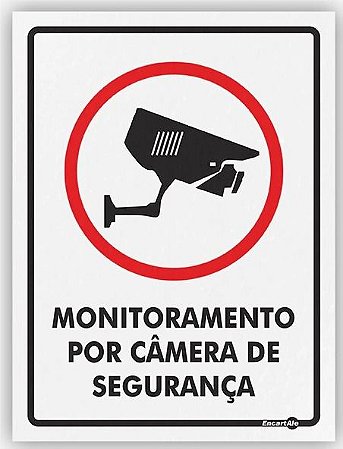 Placa Monitoramento por Câmera de Segurança