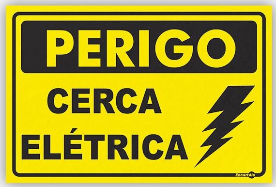 Placa Perigo Cerca Elétrica