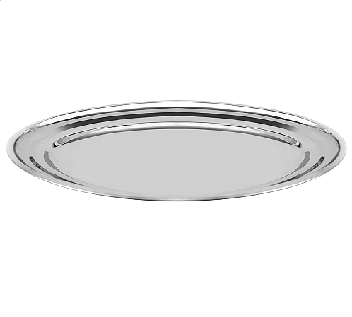 Travessa Oval Rasa Inox 30 Cm