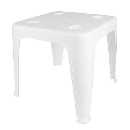 Mesa Plástica De Apoio Com Porta Copos
