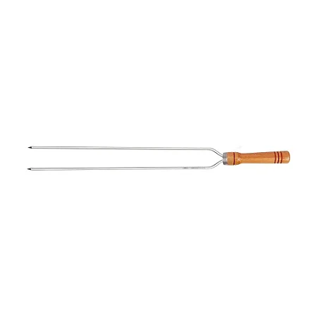 Espeto Alumínio Duplo Para Churrasco 90cm Mor
