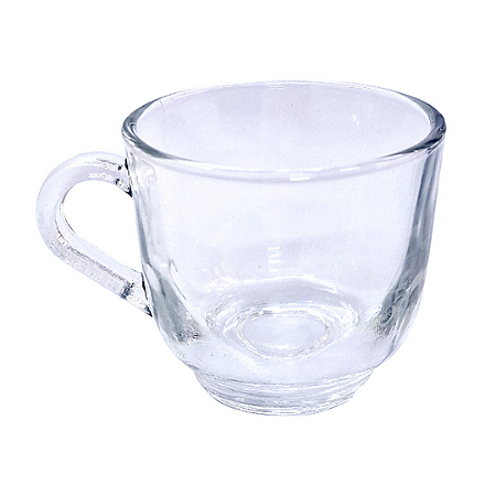 Xicara de Cha Vidro 150 Ml - Conj 3 Peças