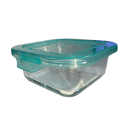 Pote Vidro Quadrado 800 Ml Tampa Simples