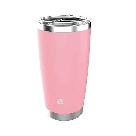 Copo Térmico de Inox com Tampa 500 ml Rosa Everest