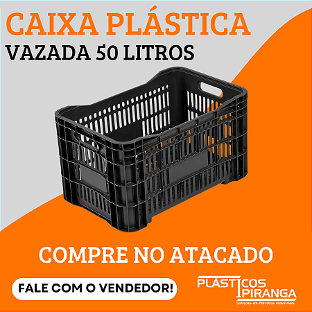 Caixa Plástica Agrícola Vazada 50 Litros