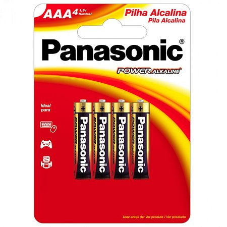 Pilha Alcalina AAA Blister Com 4 Un Panasonic