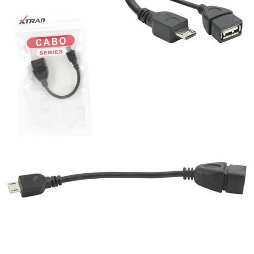 Cabo adaptador OTG USB para micro usb V8