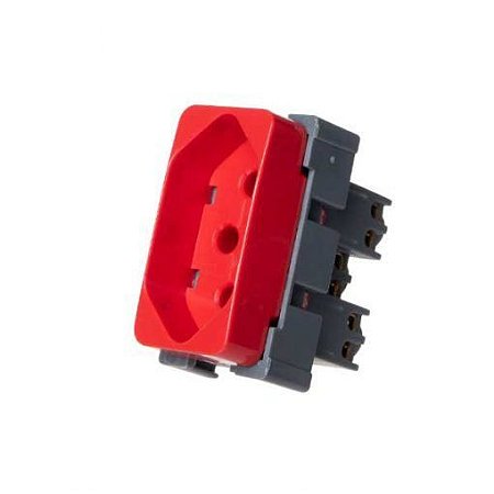 Linha B3 – Tomada 2P+T 10A 250V~ – Vermelho