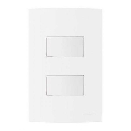 Linha Clean – Conjunto 2 Interruptores Simples Separados 10A 250V~ – Branco