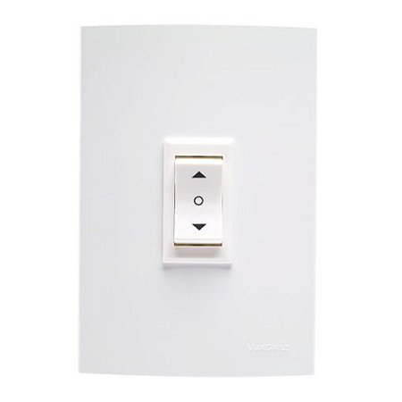Linha Clean – Conjunto interruptor para aparelhos 14103 L-D-L 5A 127V~ para persianas elétricas – Branco