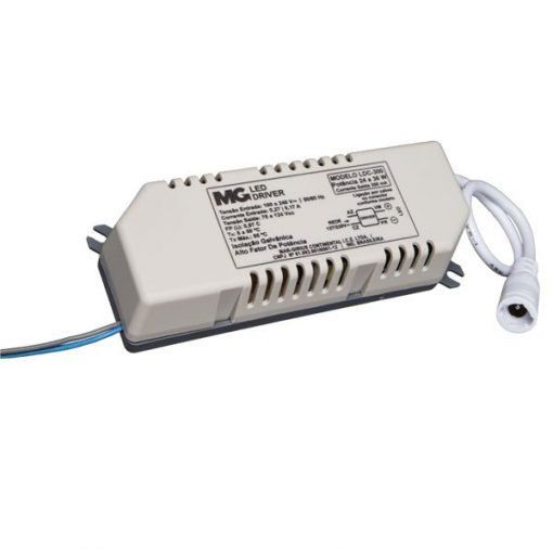 LED Driver 24-36W corrente 300mA isolado – saída com conector – Alto fator de potência