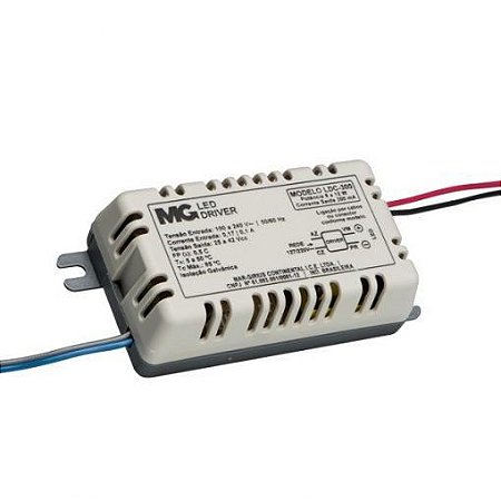 LED Driver 8-12W corrente 300mA isolado – saída com cabos