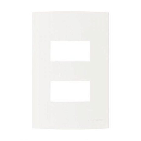 Linha Clean – Placa 4×2″ 2 Postos Separados – Branco