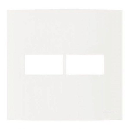 Linha Clean – Placa 4×4″ 2 Postos – Branco