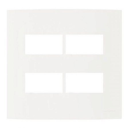 Linha Clean – Placa 4×4″ 4 Postos Separados – Branco