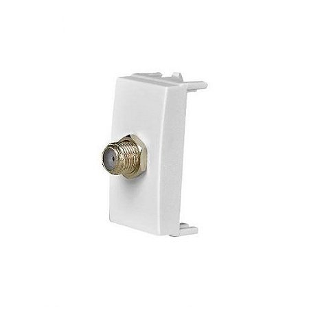 Linha Clean – Tomada Para Antena de TV Coaxial 75 Ohms – Branco