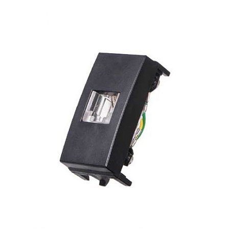 Linha Clean – Tomada telefone RJ11 4 fios – Ebony