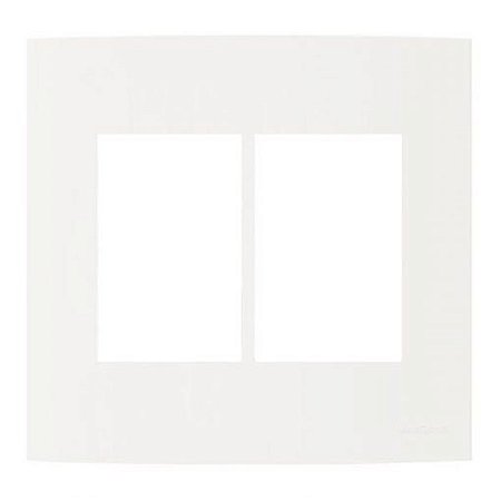 Linha Clean – Placa 4×4″ 6 Postos horizontais – Branco