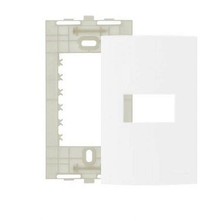Linha Clean – Placas + Suportes 4×2” 1 posto – Branco